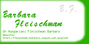 barbara fleischman business card